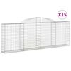 vidaXL Lučne gabionske ko&scaron;are 15kom 300x30x100/120cm pocinčano željezo