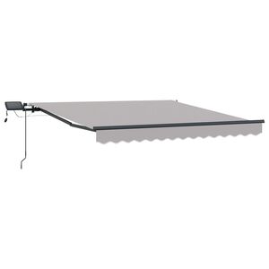 vidaXL Povlačivi tende Svjetlosiva 300 x 250 cm Tkanina i Aluminij