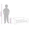vidaXL Dječja sofa s tabureom crna 100 x 50 x 30 cm od umjetne kože