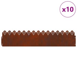 vidaXL Rubnjaci za travnjak 10 kom. 103 x 0,05 x 22 cm Otporni čelik