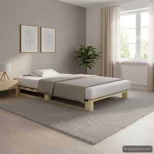 vidaXL Okvir za krevet od paleta od masivne borovine 90 x 200 cm