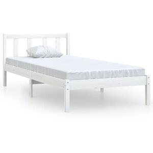 vidaXL Okvir za krevet od borovine bijeli 75x190 cm jednokrevetni