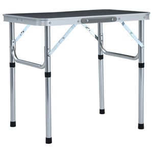 vidaXL Sklopivi stol za kampiranje sivi aluminijski 60 x 45 cm