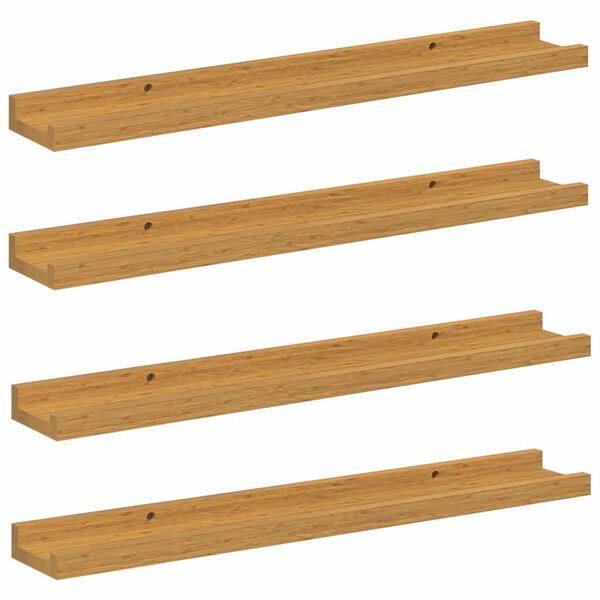 vidaXL Polica na zidu Zidne 4 pcs Bež 60 x 9 x 3 cm Konstruirano drvo