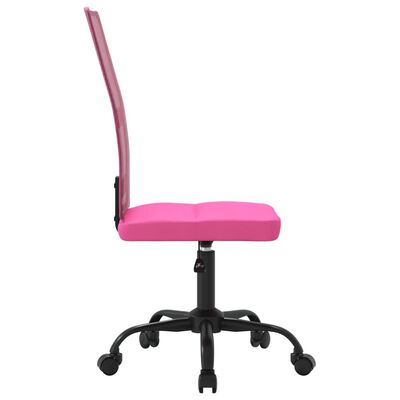 vidaXL Uredska stolica podesive visine ružičasta od mrežaste tkanine