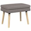 vidaXL Klupa s dvostrukim slojem Sivosmeđa 60 x 40 x 46 cm Tkanina