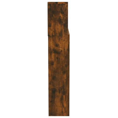 vidaXL Uzglavlje s ormarićem boja dimljenog hrasta 200 x 19 x 103,5 cm