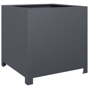 vidaXL Vrtna sadilica antracit 50 x 50 x 50 cm čelična