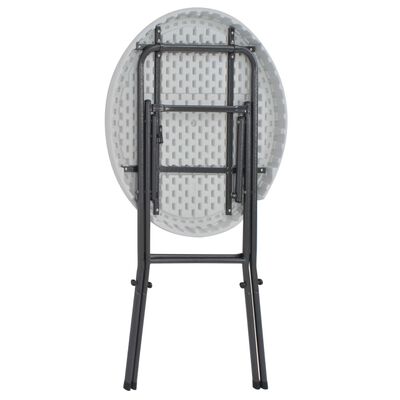 vidaXL Sklopivi barski stol bijeli 80 x 110 cm HDPE