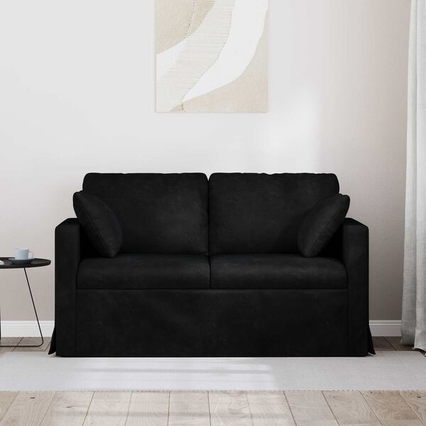 vidaXL Sofa Crna 138 x 78 x 80 cm Bar&scaron;un