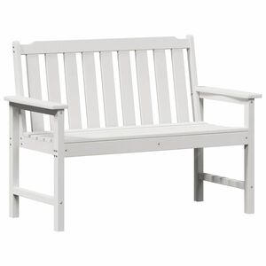 vidaXL Vrtna klupa Bijelo 120 x 59 x 88 cm HDPE