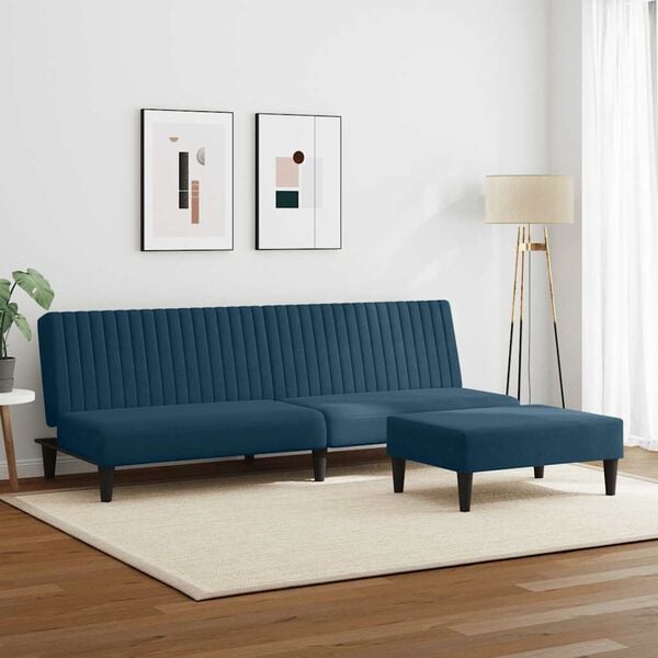vidaXL 2-dijelni set sofa žuti bar&scaron;unasti