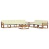 vidaXL Set vanjskih sofa s jastukom 8 pcs Prirodna i krem