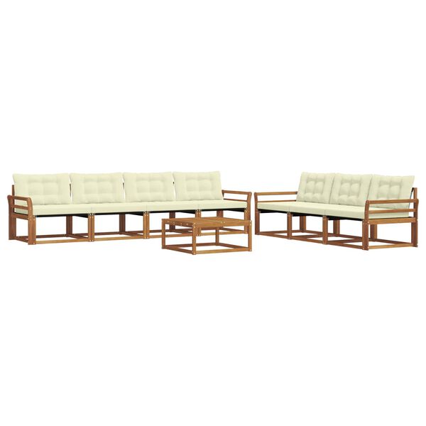 vidaXL Set vanjskih sofa s jastukom 8 pcs Prirodna i krem