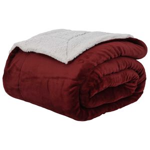 vidaXL Dekica Bordeaux Crvena 150 x 200 cm 1.64 kg Runo