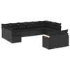 vidaXL 12-dijelni set vrtnih sofa od poliratana s jastucima crni