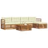 vidaXL Set vanjskih sofa s jastukom 6 pcs Prirodna i krem
