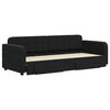 vidaXL Dnevni krevet na razvlačenje s ladicama crni 80 x 200 cm baršun