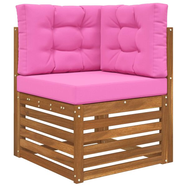 vidaXL Jastuk za vanjsku sofU 3 pcs Ružičasta Poliester