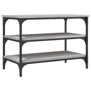 vidaXL Klupa za cipele siva boja hrasta 70x38,5x49cm konstruirano drvo