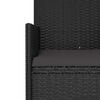 vidaXL 4-dijelna vrtna garnitura od poliratana s jastucima crna
