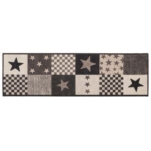 vidaXL Kuhinjski Tepih sive zvijezde 150 x 45 cm 100% poliamid