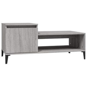 vidaXL Stolić za kavu boja sivog hrasta 100x50x45 cm konstruirano drvo