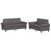 vidaXL 2-dijelni set sofa s jastucima sivi od umjetne kože