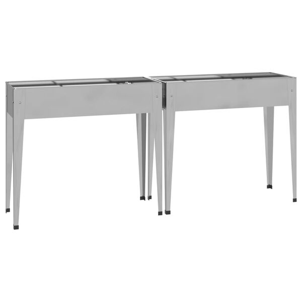 vidaXL Vrtne sadilice 2 kom od pocinčanog čelika