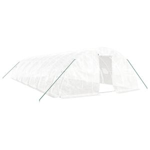 vidaXL Staklenik s čeličnim okvirom bijeli 60 m&sup2; 12 x 5 x 2,3 m