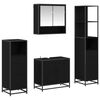 vidaXL Set namje&scaron;taja za kupaonicu 4 kom. Crni hrast 65 x 33 x 60 cm