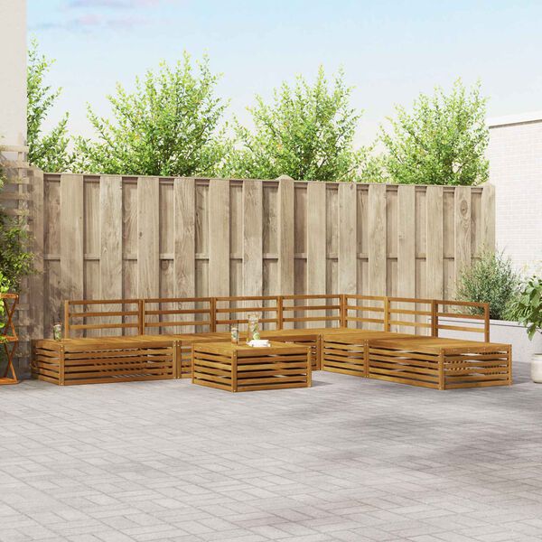 vidaXL Set vanjskih sofa 7 Komad Prirodna Čvrsto drvo akacije