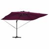 vidaXL Kantilever Roma Parasol Crvena i Crna 352 x 251 x 265 cm