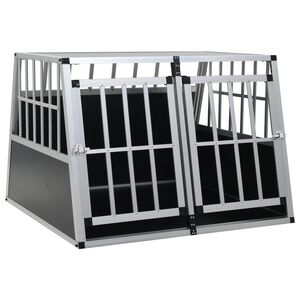 vidaXL Kavez za pse s dvostrukim vratima 94 x 88 x 69 cm