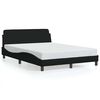 vidaXL Okvir za krevet Dover Crni 135x190 cm Tkanina