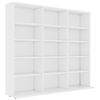 vidaXL Ormarić za CD-ove bijeli 100 x 23 x 89,5 cm konstruirano drvo