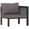 vidaXL Modularna kutna sofa od poliratana s lijevim naslonom antracit