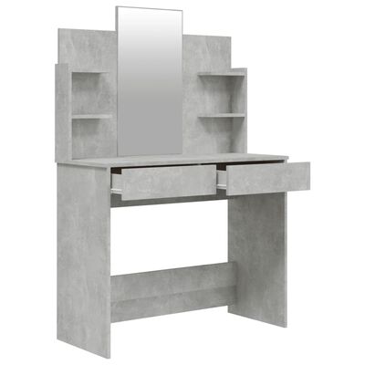 vidaXL Toaletni stolić siva boja betona 96 x 40 x 142 cm