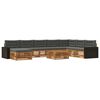 vidaXL Set vanjskih sofa 9 kom. Prirodna i antracit