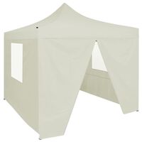 vidaXL Profesionalni sklopivi šator za zabave 2 x 2 m čelični krem