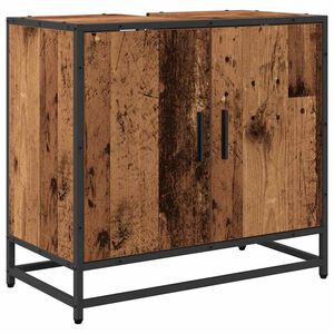 vidaXL Kupaonski ormarić za sudoper Staro drvo 65 x 33 x 60 cm