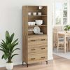 vidaXL Highboard Umjetnički hrast 69,5 x 34 x 180 cm Konstruirano drvo