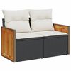 vidaXL 11-dijelni set vrtnih sofa od poliratana s jastucima crni