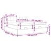 vidaXL Otomanski okvir kreveta s madracima crni 180x200cm bar&scaron;unasti