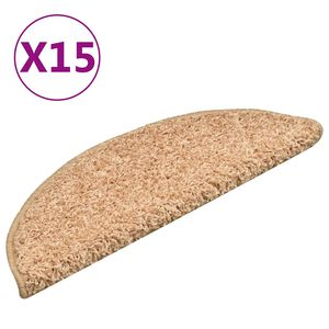 vidaXL Prostirke za stepenice 15 kom 56x17x3 cm zlatne poluokrugle