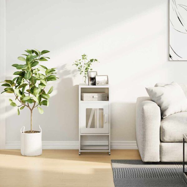 vidaXL Noćni ormarić bijeli 36x39x78 cm hladno valjani čelik