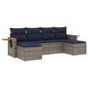 vidaXL 6-dijelni set vrtnih sofa od poliratana s jastucima sivi