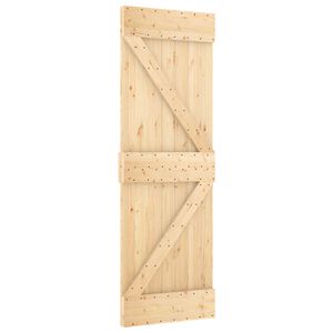 vidaXL Klizna vrata NARVIK 70 x 210 cm (152,5 cm) Prirodna i crna