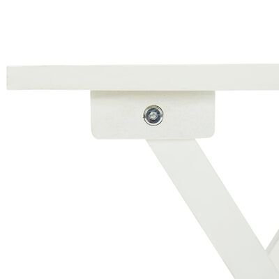 vidaXL Bistro stol bijeli 46 x 46 x 47 cm masivno bagremovo drvo