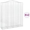 vidaXL Lučne gabionske ko&scaron;are 12kom 200x50x220/240cm pocinčano željezo